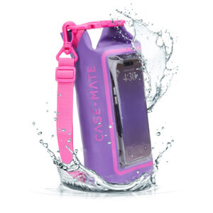 Case-Mate Waterproof Mini Phone Bucket Dry Bag - Waterproof bag with phone pocket up to 7" Purple Paradise - Image 1