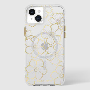 Case-Mate Floral Gems MagSafe - Apple iPhone 15 Plus dėklas Gold - Image 6