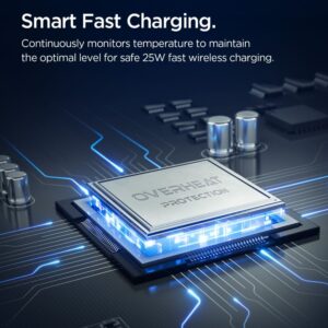 Spigen Essential EF302MOQ Qi2.2 2IN1 Magnetic MagSafe belaidis įkroviklis juodos spalvos - Image 7