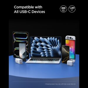 Spigen EB24012CC Essential Type-C kabelis 240W 120CM juodos spalvos - Image 8