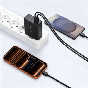 Tech-Protect NC140W-GAN 4-Port laidinis įkroviklis PD 140W / QC3.0 juodos spalvos - Image 7