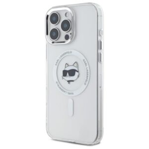 Karl Lagerfeld IML Metal Choupette Head MagSafe - dėklas skirtas Apple iPhone 16 Pro white - Image 2