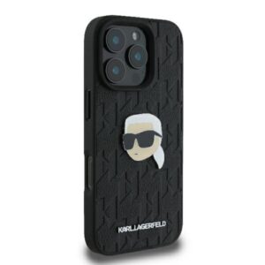 Karl Lagerfeld Monogram Karl Head Pin - dėklas skirtas Apple iPhone 16 Pro black - Image 4