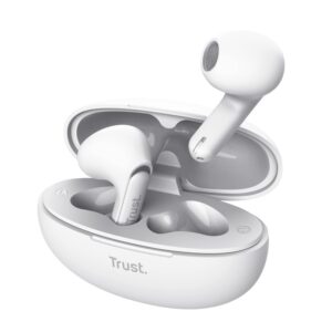 Trust Yavi - Wireless Earbuds Bluetooth TWS su Charging Case & ENC baltos spalvos
