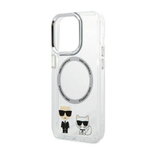 Karl Lagerfeld Karl&Choupette Aluminium MagSafe - dėklas skirtas Apple iPhone 14 Pro Clear - Image 6