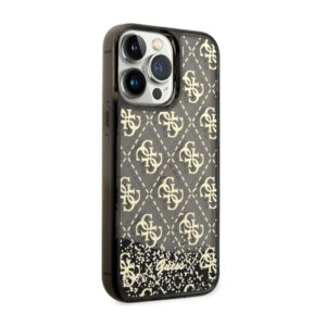Guess Liquid Glitter Transculent 4G - dėklas skirtas Apple iPhone 14 Pro Max Black - Image 4