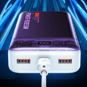 WEKOME WP-353 Vanguard Series - Power bank 10000 mAh PD 20W + QC 22.5W (Purple / Transparent) - Image 5