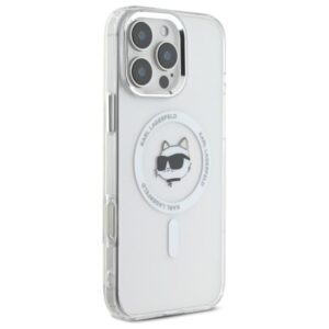 Karl Lagerfeld IML Metal Choupette Head MagSafe - dėklas skirtas Apple iPhone 16 Pro white - Image 4