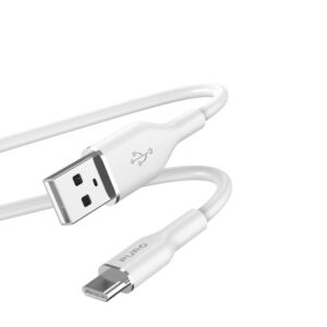 PURO ICON Soft Cable - Kabel USB-A do USB-C 1.5 m White