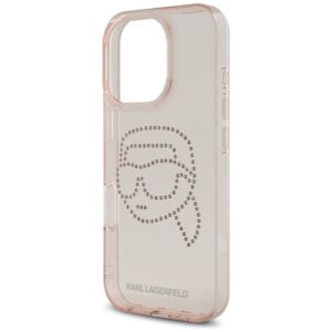 Karl Lagerfeld IML Rhinestones Karl Head - dėklas skirtas Apple iPhone 16 Pro Max pink - Image 6