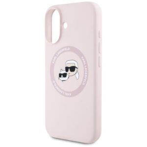 Karl Lagerfeld Silicone Double Heads And Circle MagSafe - dėklas skirtas Apple iPhone 16 pink - Image 6