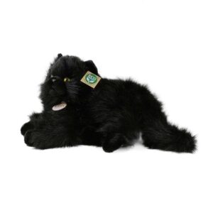 Rappa - Plush realistic toy Lying Black Cat 30 cm Eco-Friendly - Image 3