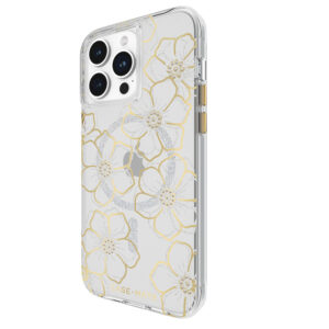 Case-Mate Floral Gems MagSafe - Apple iPhone 15 Pro Max Case Gold - Image 3