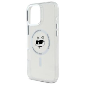 Karl Lagerfeld IML Metal Choupette Head MagSafe - dėklas skirtas Apple iPhone 16 Pro white - Image 6