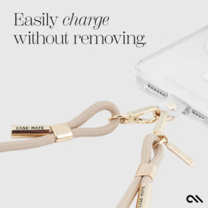 Case-Mate Phone Crossbody Rope - Shoulder virvelė telefonui Beige - Image 4