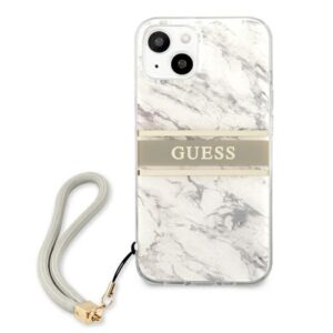 Guess Marble Strap - dėklas skirtas Apple iPhone 13 Mini pilkos spalvos - Image 3