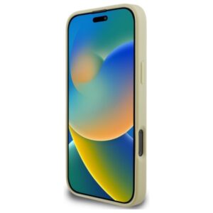 Guess Saffiano Peony Classic Logo MagSafe - dėklas skirtas Apple iPhone 16 Pro Max gold - Image 5