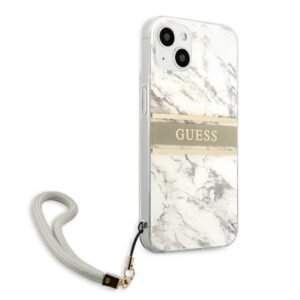 Guess Marble Strap - dėklas skirtas Apple iPhone 13 Mini pilkos spalvos - Image 4