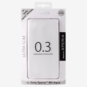 PURO Ultra Slim 0.3 Cover MFX - Case set + foil for the Xperia M4 AQUA screen translucent - Image 5