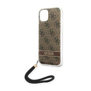 Guess 4G Print Cord - dėklas skirtas Apple iPhone 14 rudos spalvos - Image 6
