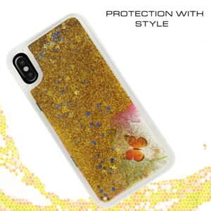 Zizo Liquid Glitter Star dėklas skirtas Apple iPhone X Butterflies - Image 4