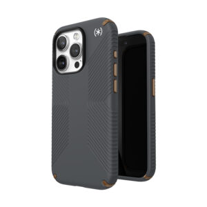 Speck Presidio2 Grip - dėklas skirtas Apple iPhone 15 Pro Charcoal Grey / Cool Bronze / White - Image 1