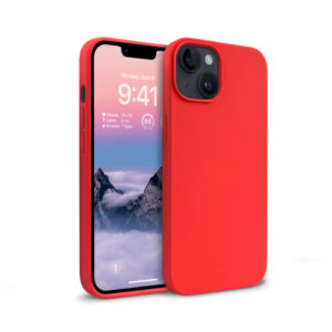 Crong Color Cover Liquid Silicone dėklas skirtas Apple iPhone 14 Max Red - Image 1