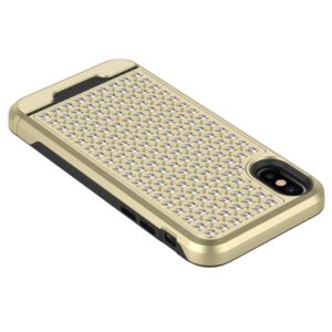Zizo Star Diamond Hybrid dėklas skirtas Apple iPhone X Gold/Black - Image 2