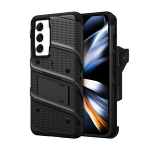ZIZO BOLT Series - Armoured case skirtas Samsung Galaxy S23+ with 9H stiklas skirtas screen + holder with stand (Black) - Image 2