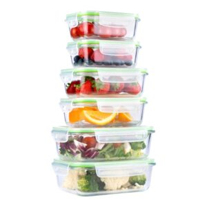 Alpina - Set of 6 glass food containers with lid lunchbox 370 ml / 640 ml / 1050 ml - Image 3