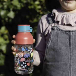 Quokka Ice Kids with strap - Ecozen Water Bottle 430 ml with strap (Flowers) - Image 2