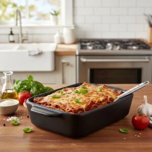 Alpina - Ceramic rectangular ovenproof dish 21.8x13.2x5 cm (black) - Image 3