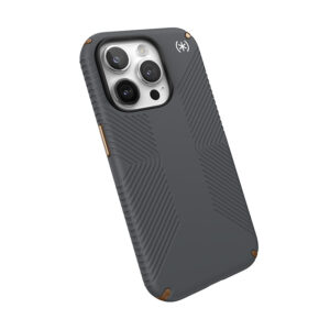 Speck Presidio2 Grip - dėklas skirtas Apple iPhone 15 Pro Charcoal Grey / Cool Bronze / White - Image 4