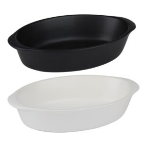 Alpina - Ceramic Oven-Resistant Baking Dish, Oval, 20x12x5 cm, 470 ml (White) - Image 4