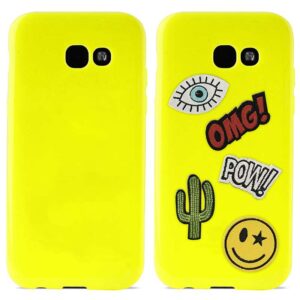 PURO Patch Mania - dėklas skirtas Samsung Galaxy A3 2017 containing 5 stickers yellow - Image 1