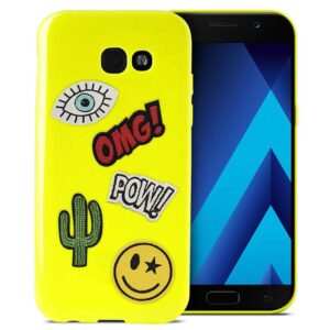 PURO Patch Mania - dėklas skirtas Samsung Galaxy A3 2017 containing 5 stickers yellow - Image 2