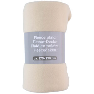 Fleece blanket 170x130 Cream