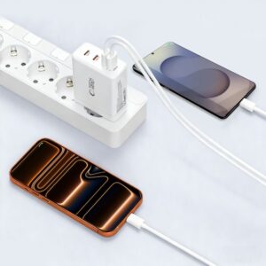 Tech-Protect NC120W-GAN 4-Port laidinis įkroviklis PD 120W / QC3.0 baltos spalvos - Image 8