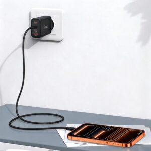 Tech-Protect NC140W-GAN 4-Port laidinis įkroviklis PD 140W / QC3.0 juodos spalvos - Image 8