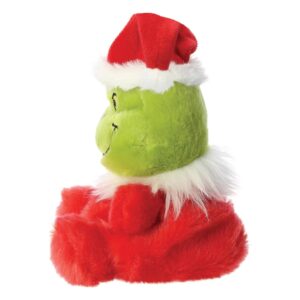 Grinch - Plush toy / cuddly sitting Grinch in Santa Claus outfit 13 cm from the Palm Pals collection Eco-Friendly - Image 4