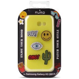 PURO Patch Mania - dėklas skirtas Samsung Galaxy A3 2017 containing 5 stickers yellow - Image 3