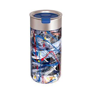 Quokka Boost Coffee Tumbler - Stainless steel thermal mug with brewer 400 ml (Abstract) - Image 1