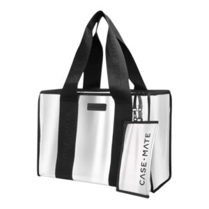 Case-Mate Large Travel Tote Bag - Waterproof travel shoulder bag with phone case (Silver Chrome) - Image 3