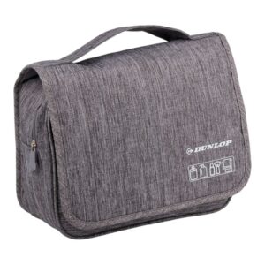 Dunlop – Travel Toiletry Bag with Hanging Hook 25x20x10 cm (Grey) - Image 1