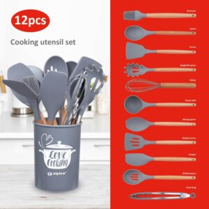 Alpina - Set of silicone kitchen utensils with a stand, 12 pieces - Image 6