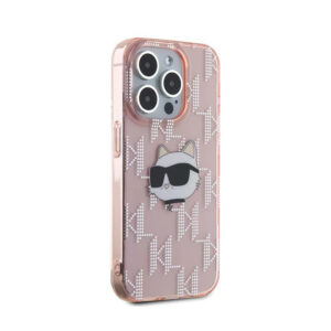 Karl Lagerfeld IML Choupette Head & Monogram - Apple iPhone 15 Pro Case pink - Image 4