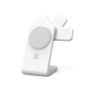 Crong MagSpot Pivot Stand - MagSafe įkroviklis for Apple iPhone, Apple Watch and AirPods Snow baltos spalvos - Image 6
