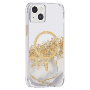 Case-Mate Karat MagSafe - Case decorated in gold for Apple iPhone 14 Plus Marble - Image 2