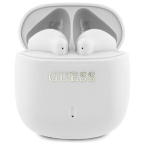 Guess Printed Classic Logo - Bluetooth TWS Headphones + Charging Case White - Image 1