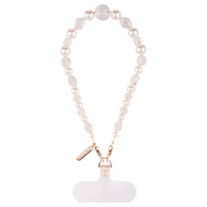 Case-Mate Beaded Phone Wristlet - Universal phone lanyard Crystal Pearl - Image 1